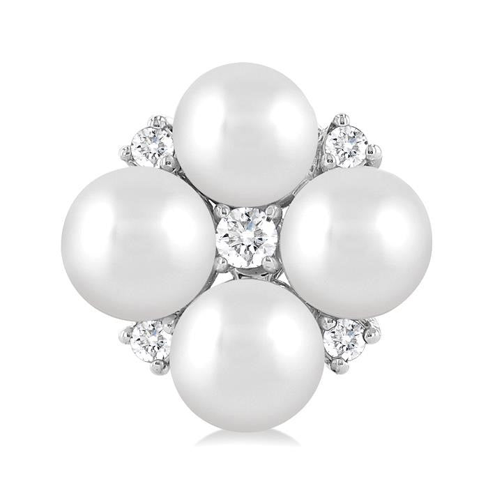 Pearl & Diamond Fashion Earrings