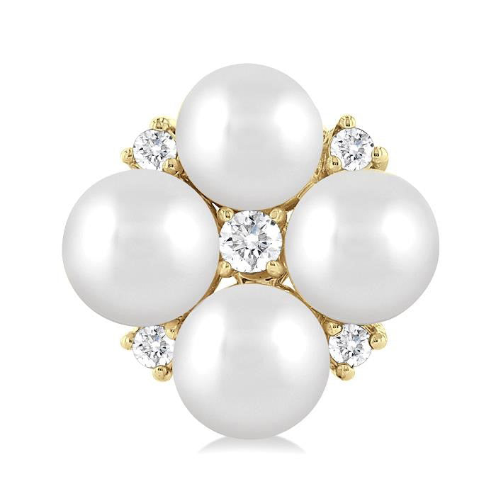 Pearl & Diamond Fashion Earrings