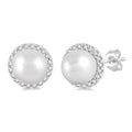 Pearl & Petite Diamond Fashion Earrings