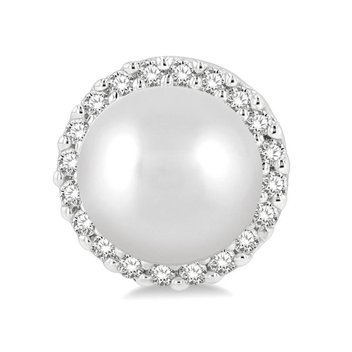 Pearl & Petite Diamond Fashion Earrings