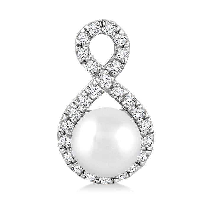 Pearl & Petite Diamond Fashion Earrings