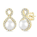 Pearl & Petite Diamond Fashion Earrings