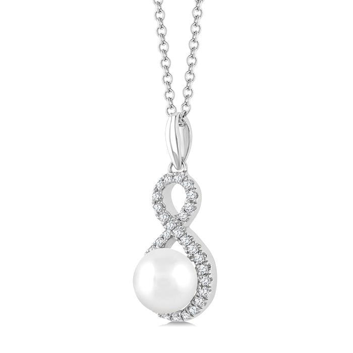 Pearl & Petite Diamond Fashion Pendant