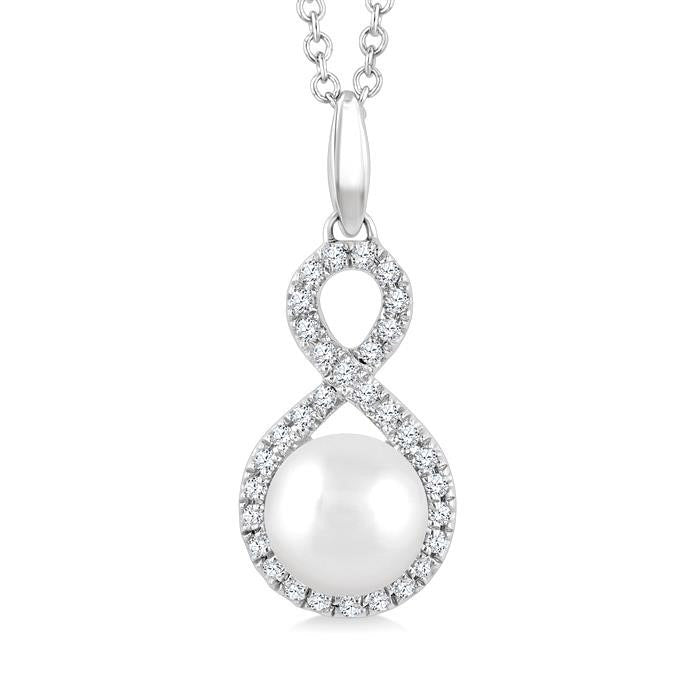 Pearl & Petite Diamond Fashion Pendant