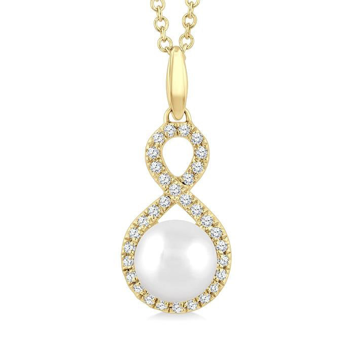 Pearl & Petite Diamond Fashion Pendant