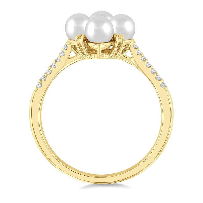 Pearl & Diamond Fashion Ring