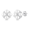 Pearl & Diamond Fashion Earrings