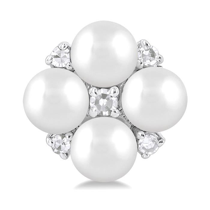 Pearl & Diamond Fashion Earrings