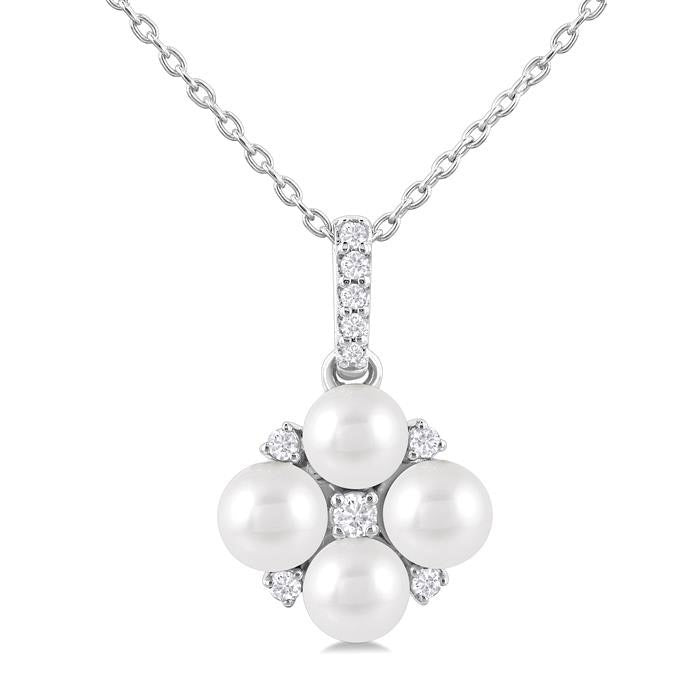 Pearl & Diamond Fashion Pendant