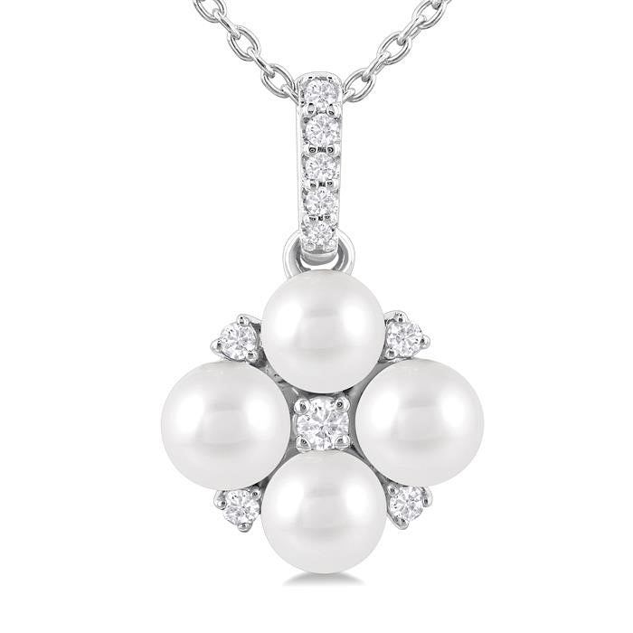 Pearl & Diamond Fashion Pendant