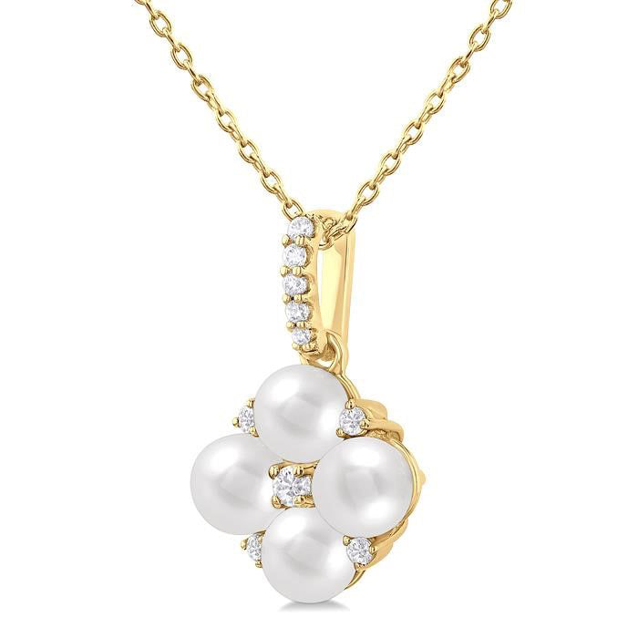 Pearl & Diamond Fashion Pendant
