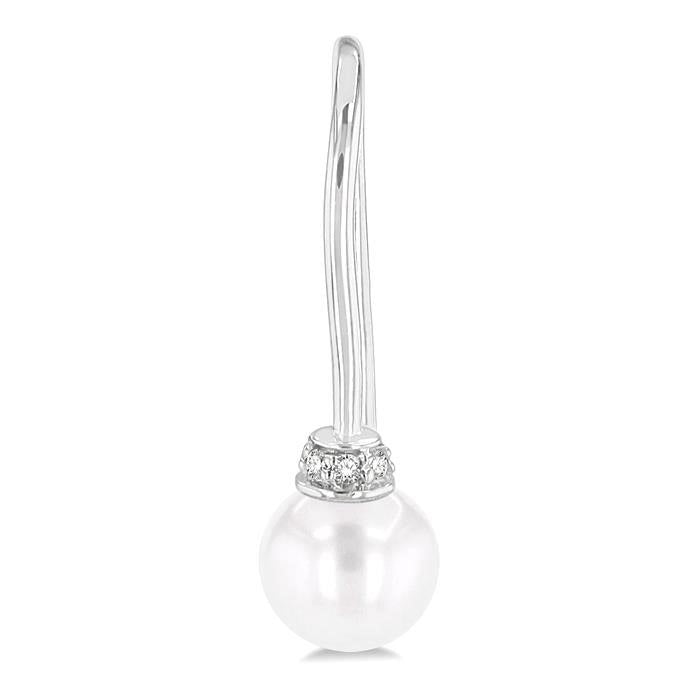 Pearl & Petite Diamond Fashion Earrings