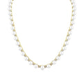 Pearl & Diamond Floral Fashion Necklace