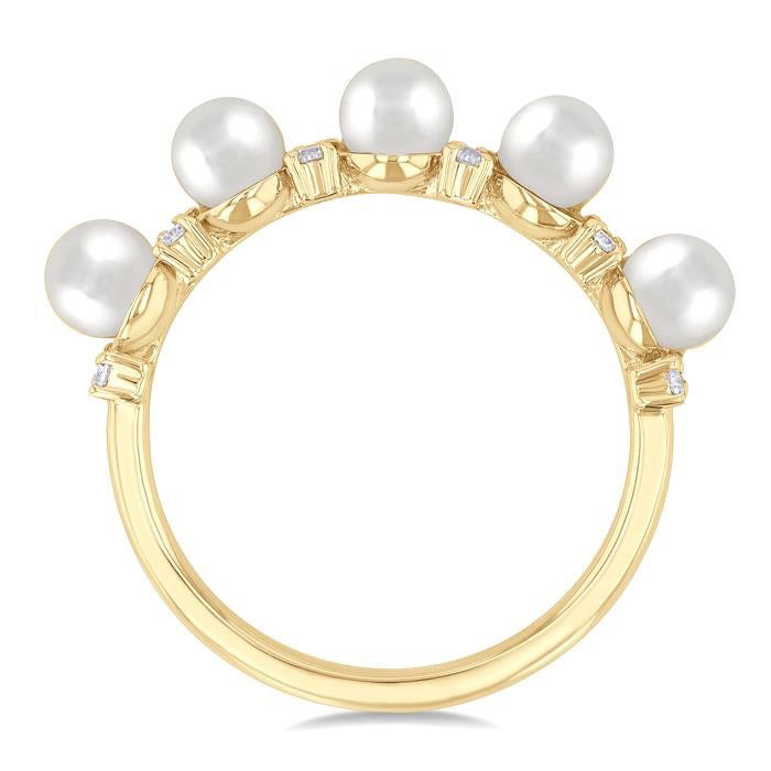 Pearl & Diamond Fashion Ring