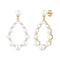 Pearl Drop Diamond Fashion Earrings