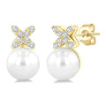 Pearl & Diamond Fashion Earrings