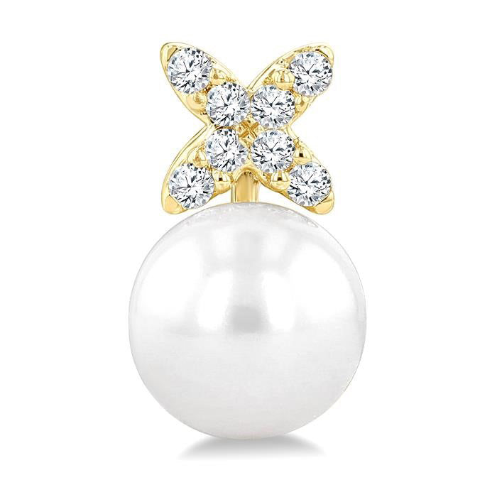 Pearl & Diamond Fashion Earrings