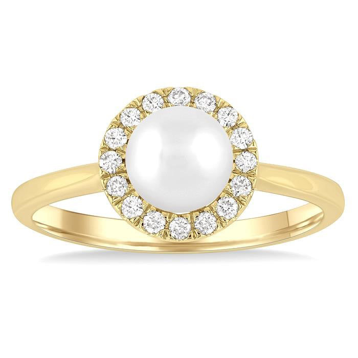 OnRaAr 14K Yellow Gold Diamond Ring