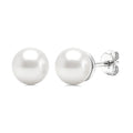 4 MM White Cultured Pearl Stud Earrings in 10K White Gold