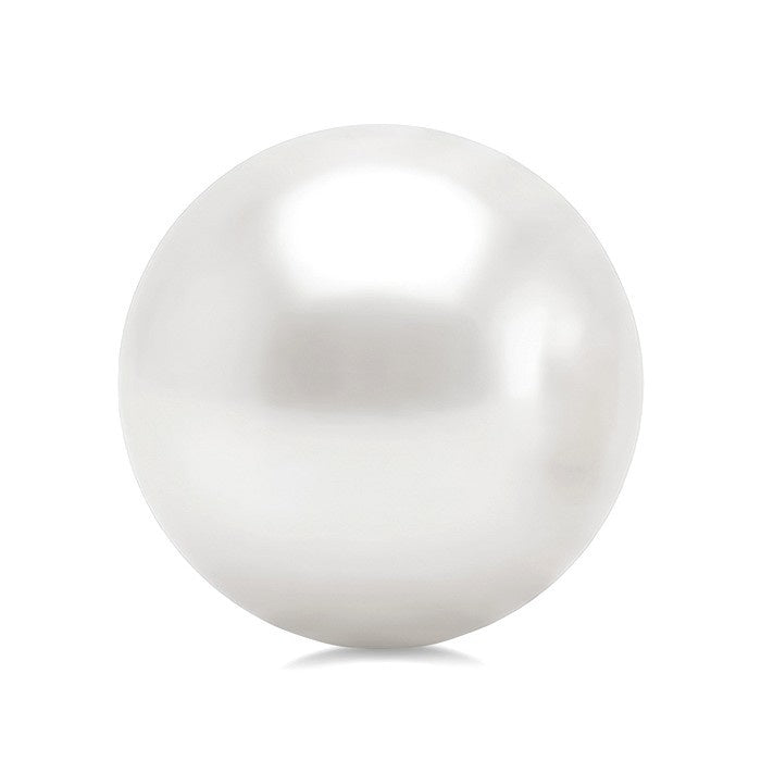4 MM White Cultured Pearl Stud Earrings in 10K White Gold