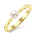 5 MM White Cultured Pearl Fashion Ring in 10K Yellow Gold