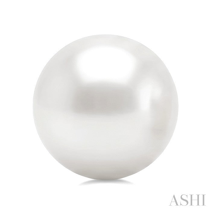 4 MM White Cultured Pearl Stud Earrings in 10K White Gold