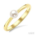 5 MM White Cultured Pearl Fashion Ring in 10K Yellow Gold
