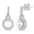 Pearl & Diamond Earrings