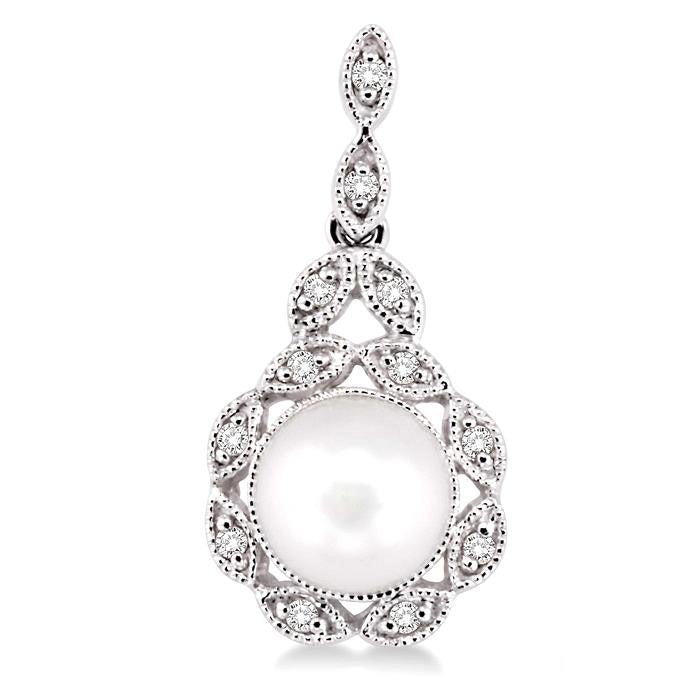 Pearl & Diamond Earrings