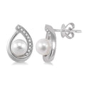 Pearl & Diamond Earrings