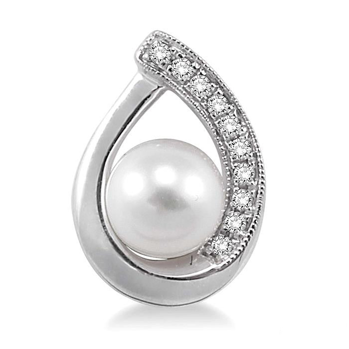Pearl & Diamond Earrings