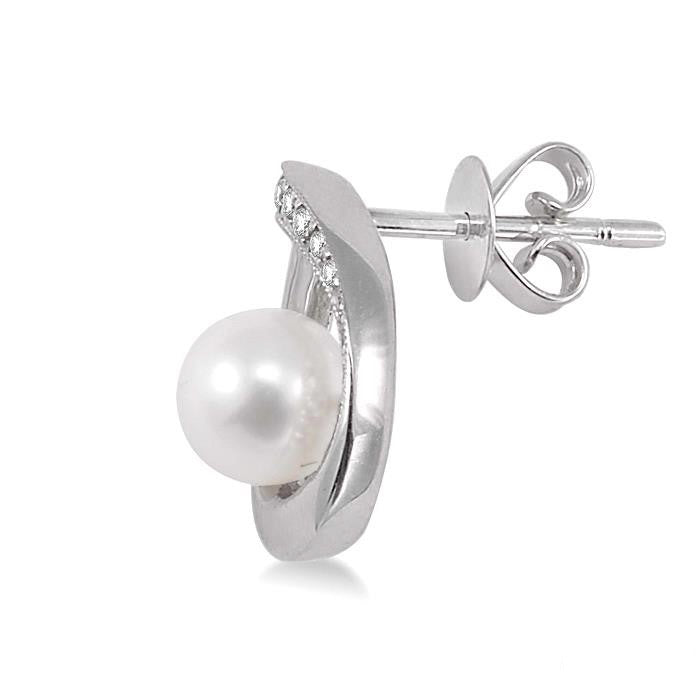 Pearl & Diamond Earrings