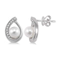 Pearl & Diamond Earrings
