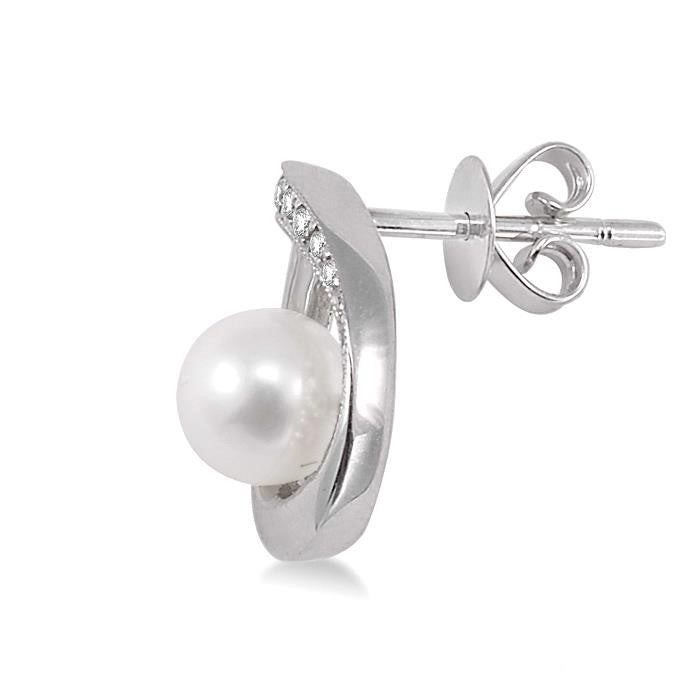 Pearl & Diamond Earrings