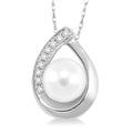 Cascade Pearl & Diamond Fashion Pendant
