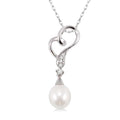 Heart Shape Pearl & Diamond Fashion Pendant