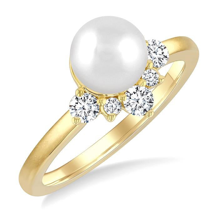 Pearl & Diamond Fashion Ring