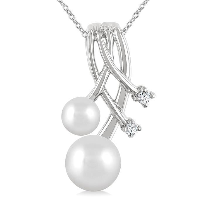 Pearl & Diamond Fashion Pendant