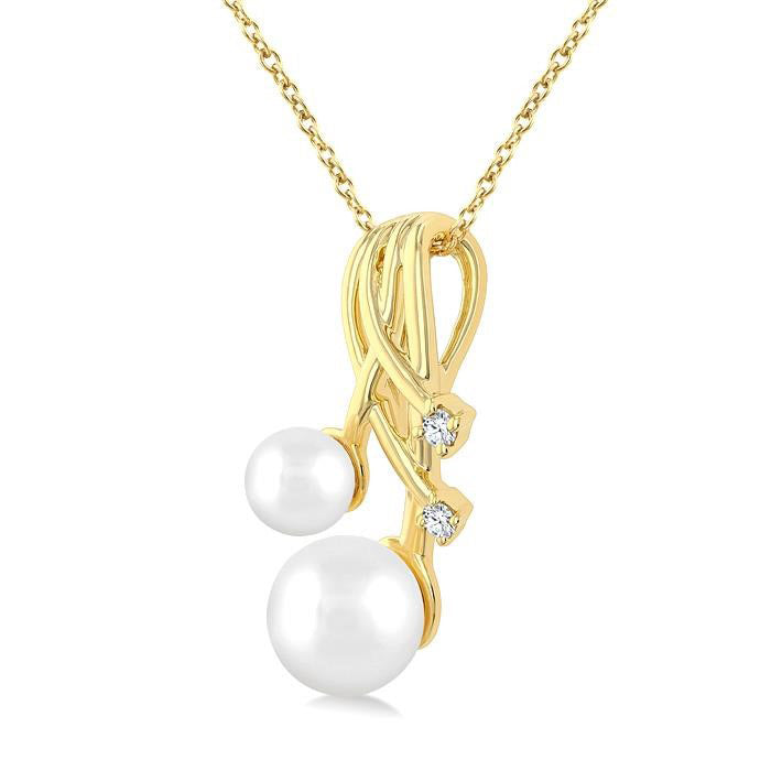Pearl & Diamond Fashion Pendant