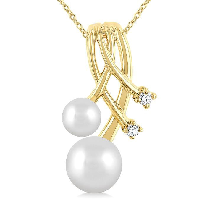 Pearl & Diamond Fashion Pendant