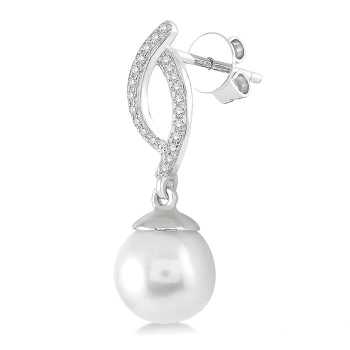 Pearl & Diamond Earrings