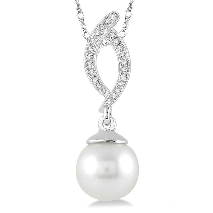Echo Pearl & Diamond Fashion Pendant