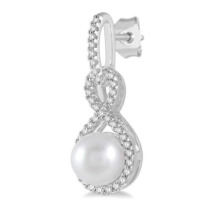 Pearl & Diamond Earrings