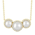 Pearl & Halo Diamond Fashion Pendant