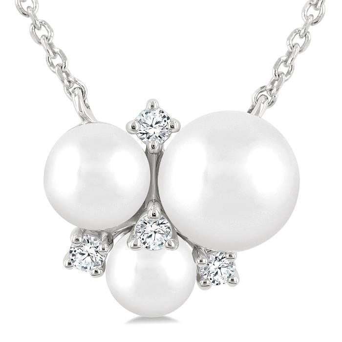 Pearl & Diamond Fashion Pendant