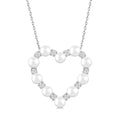 Heart Shape Pearl & Diamond Pendant