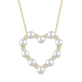 Heart Shape Pearl & Diamond Pendant