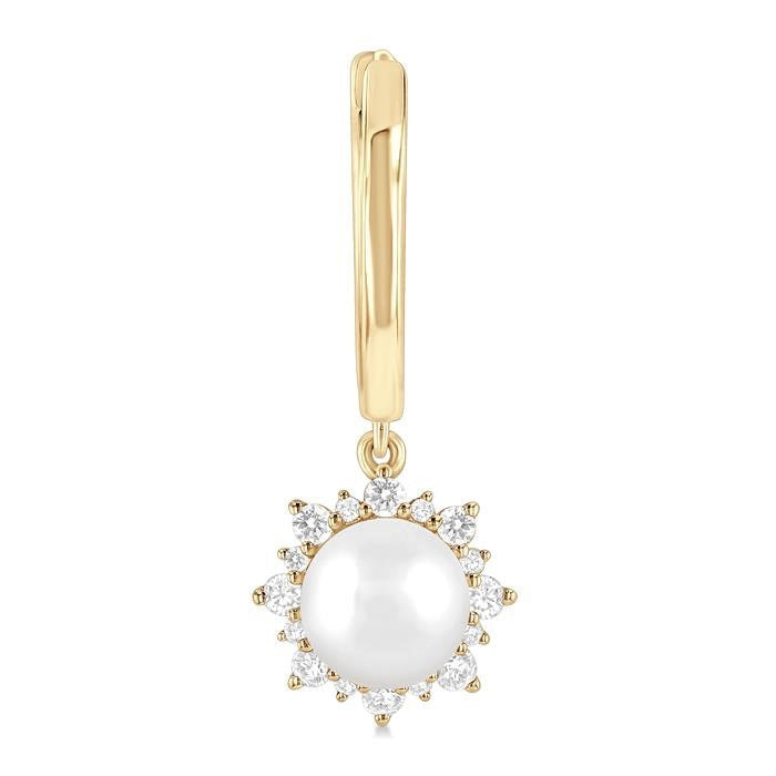 VioCelVer RaArEl 14K White Gold Diamond Fashion Earrings