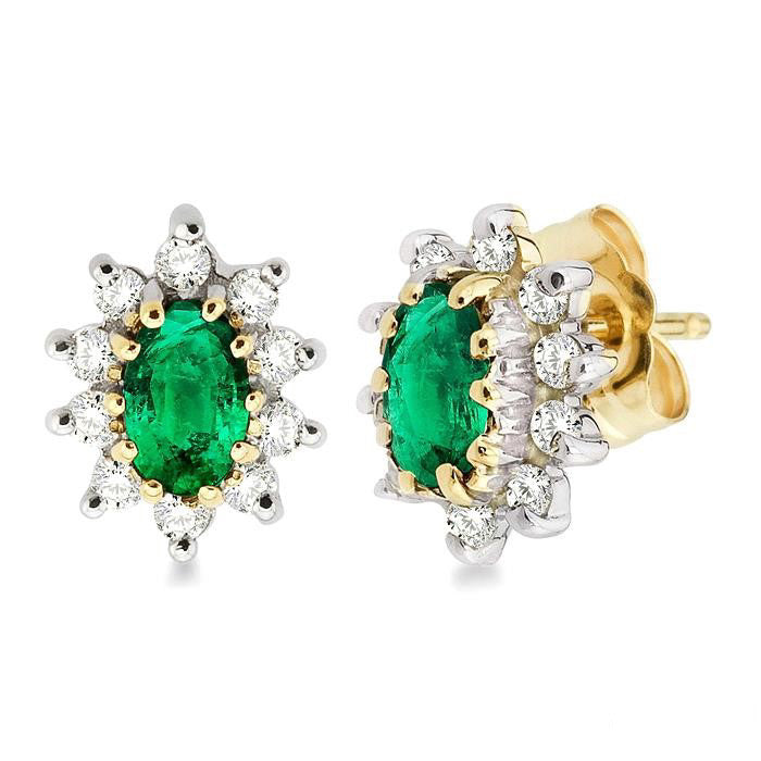 VioZenDor 14K White Gold Diamond Earrings