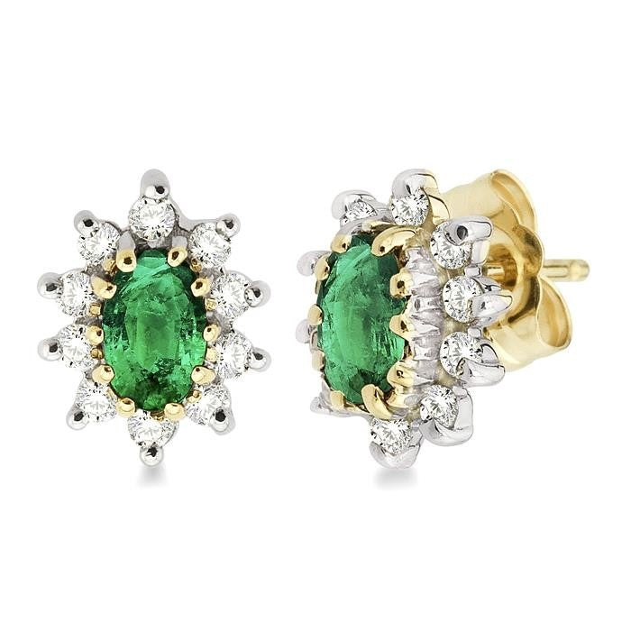 VioZenDor 14K White Gold Diamond Earrings